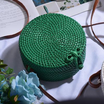 Handmade crochet straw knit woven summer bag for women from the summer collection