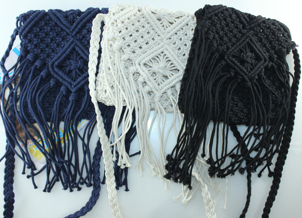 Handmade crochet straw knit woven summer bag for women from the summer collection