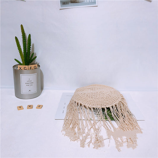 Handmade crochet straw knit woven summer bag for women from the summer collection