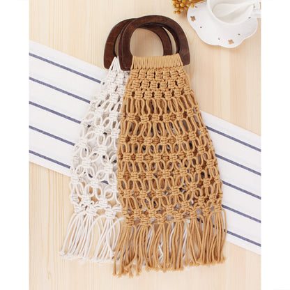 Handmade crochet straw knit woven summer bag for women from the summer collection