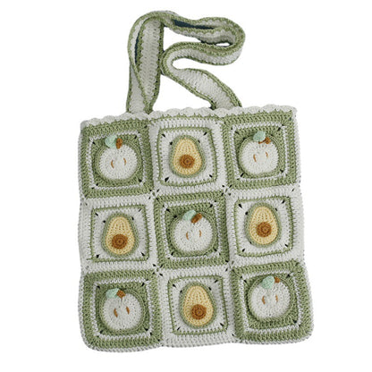 Handmade crochet straw knit woven summer bag for women from the summer collection