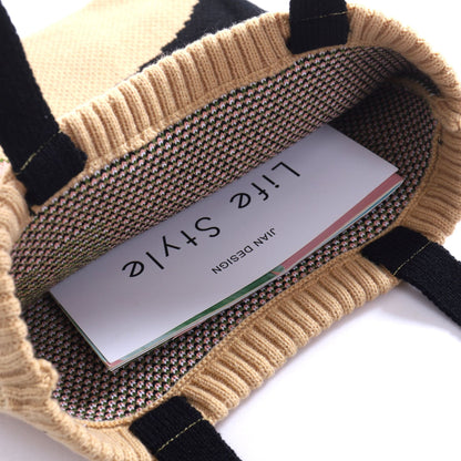 Handmade crochet straw knit woven summer bag for women from the summer collection