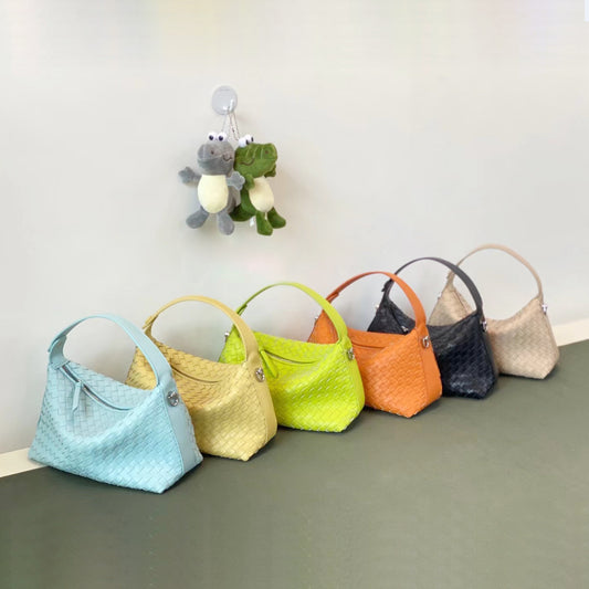 Handmade crochet straw knit woven summer bag for women from the summer collection