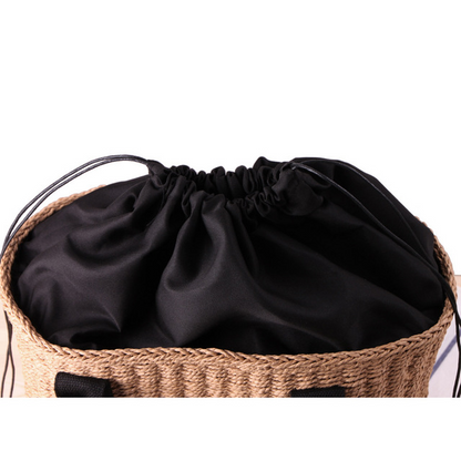 Handmade crochet straw knit woven summer bag for women from the summer collection