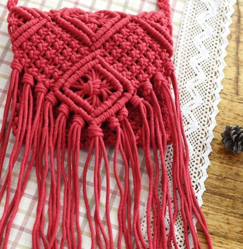 Handmade crochet straw knit woven summer bag for women from the summer collection