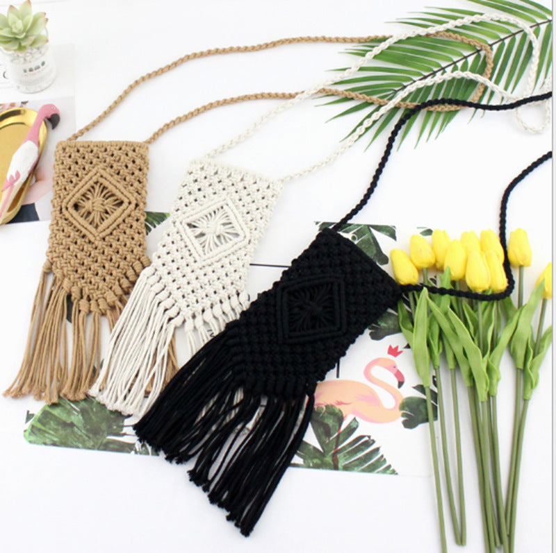 Handmade crochet straw knit woven summer bag for women from the summer collection