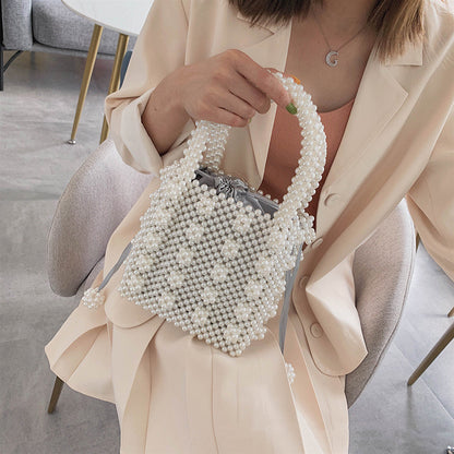 Handmade crochet straw knit woven summer bag for women from the summer collection