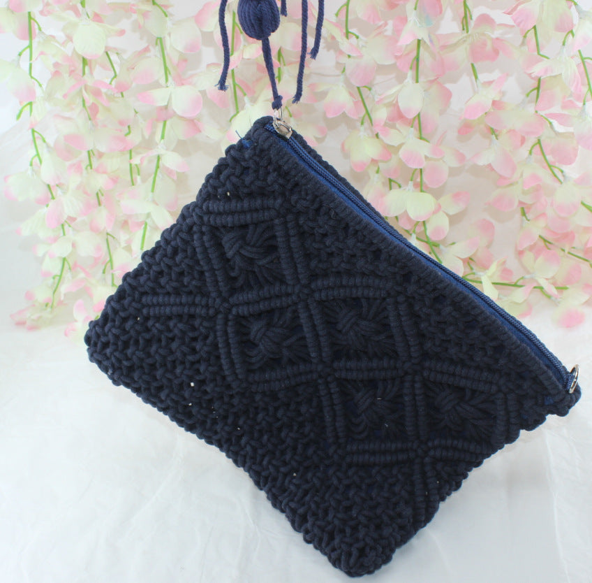 Handmade crochet straw knit woven summer bag for women from the summer collection