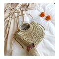 Handmade crochet straw knit woven summer bag for women from the summer collection