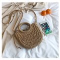 Handmade crochet straw knit woven summer bag for women from the summer collection