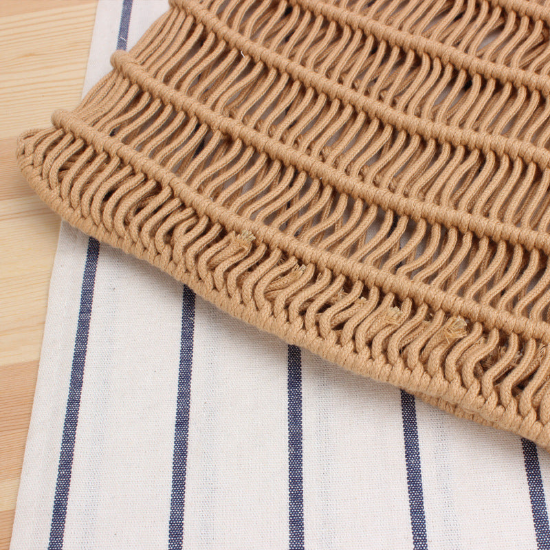 Handmade crochet straw knit woven summer bag for women from the summer collection
