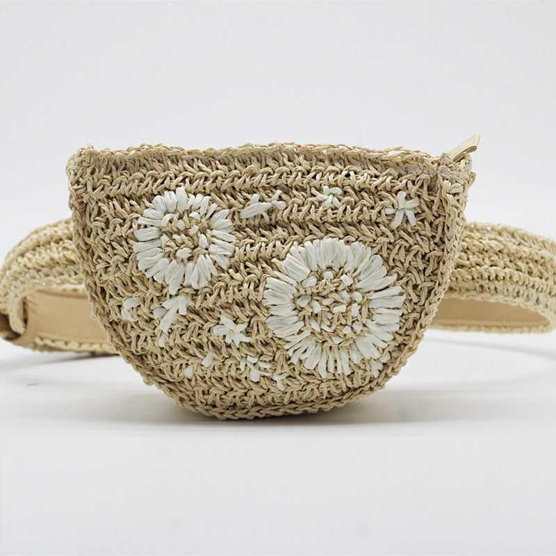 Handmade crochet straw knit woven summer bag for women from the summer collection
