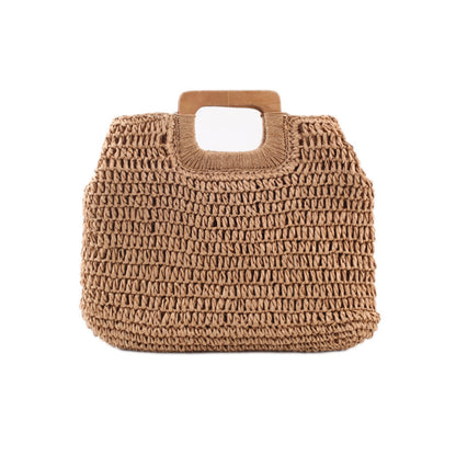 Handmade crochet straw knit woven summer bag for women from the summer collection