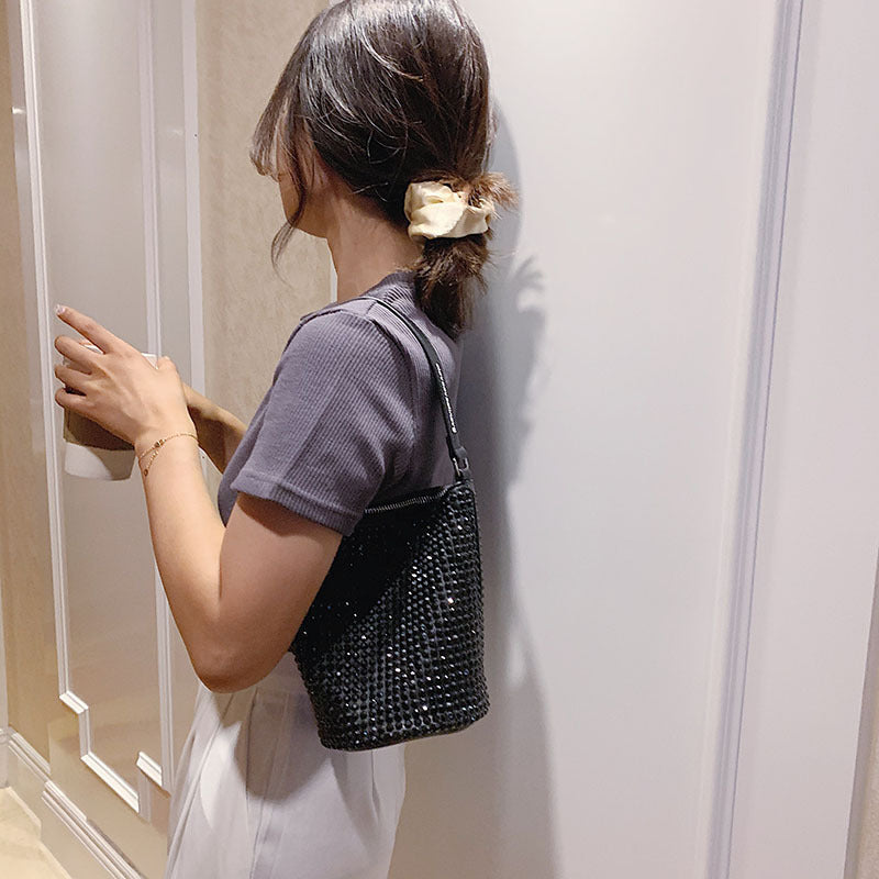 Handmade crochet straw knit woven summer bag for women from the summer collection