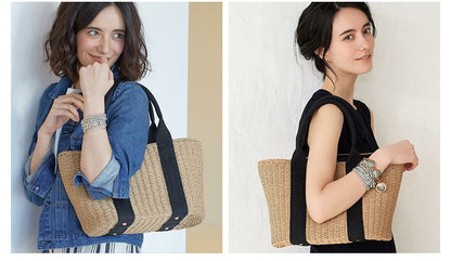 Yarns ’n Stitch Handwoven Structured Shopper Tote Bag