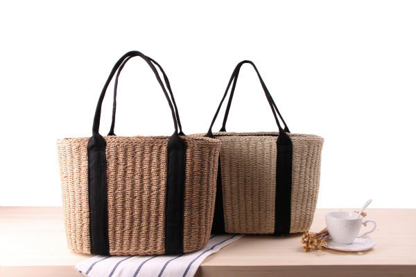 Yarns ’n Stitch Handwoven Structured Shopper Tote Bag