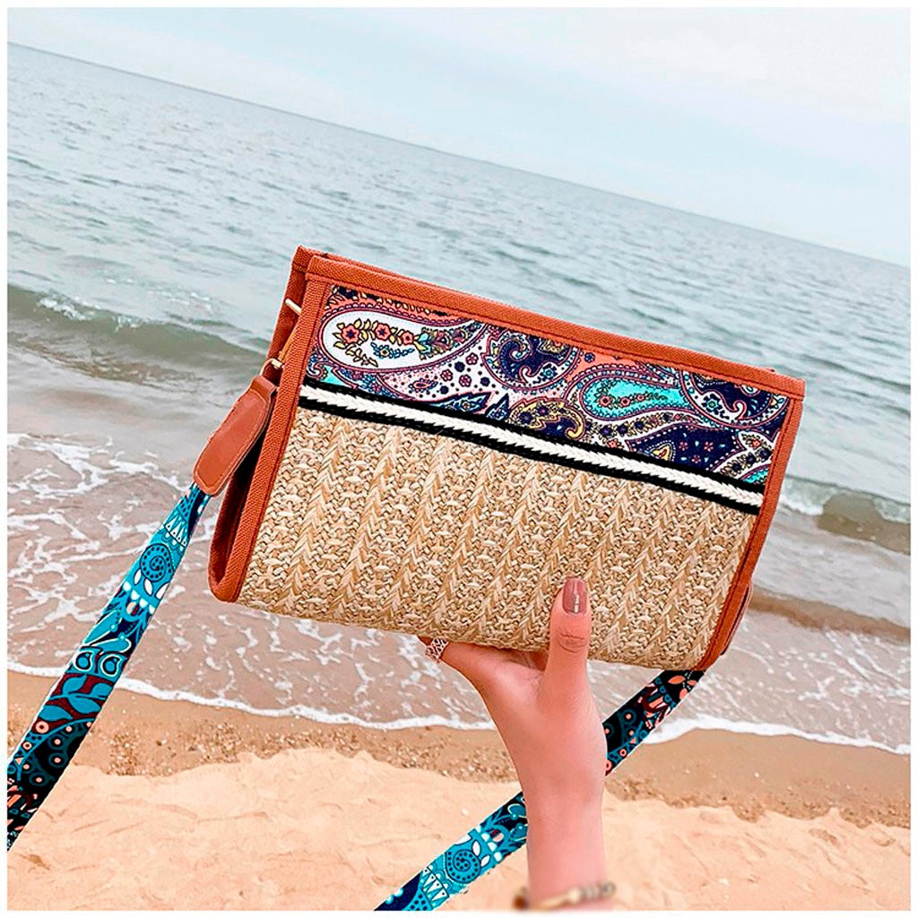 Yarns ’n Stitch Patterned Woven Shoulder Bag