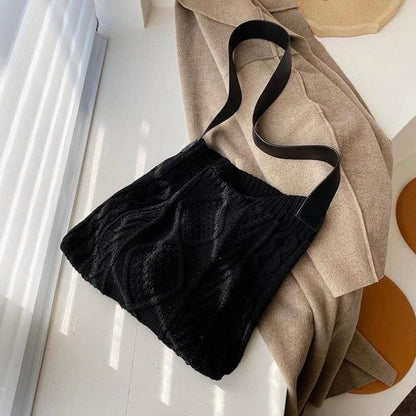 Handmade crochet straw knit woven summer bag for women from the summer collection