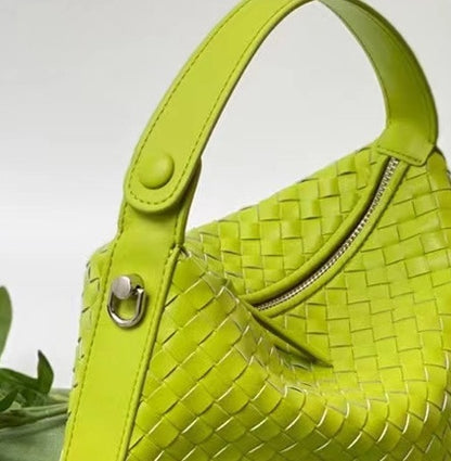 Handmade crochet straw knit woven summer bag for women from the summer collection