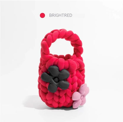 Handmade crochet straw knit woven summer bag for women from the summer collection
