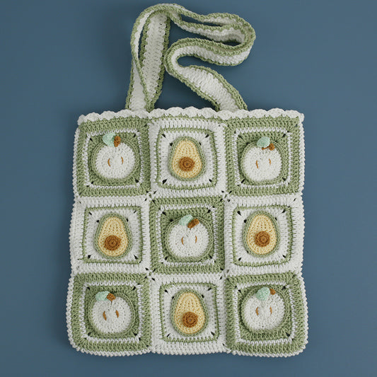 Handmade crochet straw knit woven summer bag for women from the summer collection