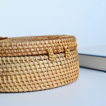 Handmade crochet straw knit woven summer bag for women from the summer collection