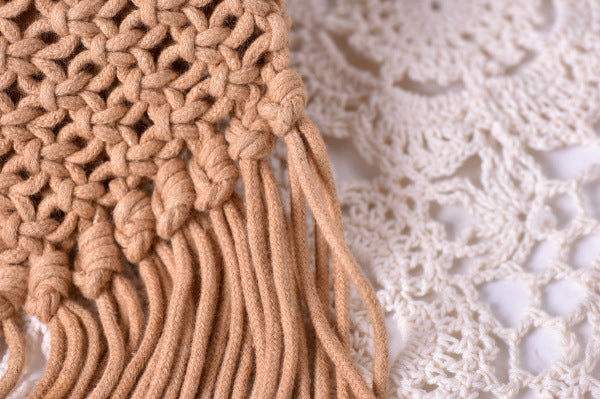 Handmade crochet straw knit woven summer bag for women from the summer collection