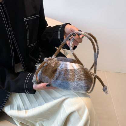 Handmade crochet straw knit woven summer bag for women from the summer collection