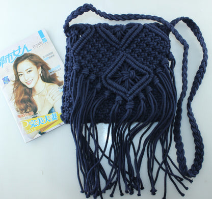 Handmade crochet straw knit woven summer bag for women from the summer collection