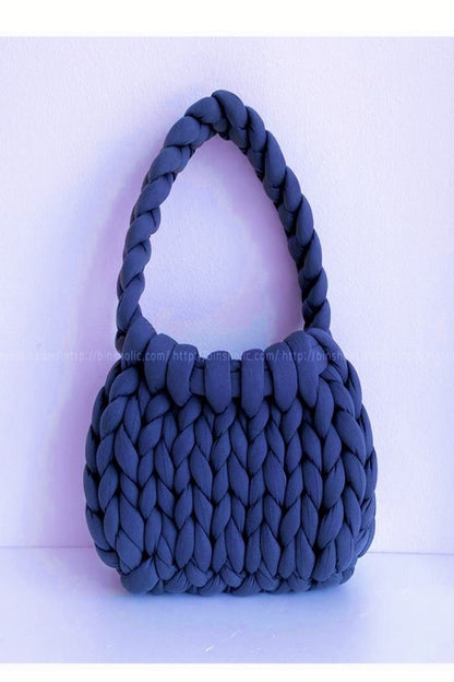Handmade crochet straw knit woven summer bag for women from the summer collection