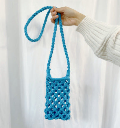 Handmade crochet straw knit woven summer bag for women from the summer collection