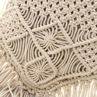 Handmade crochet straw knit woven summer bag for women from the summer collection