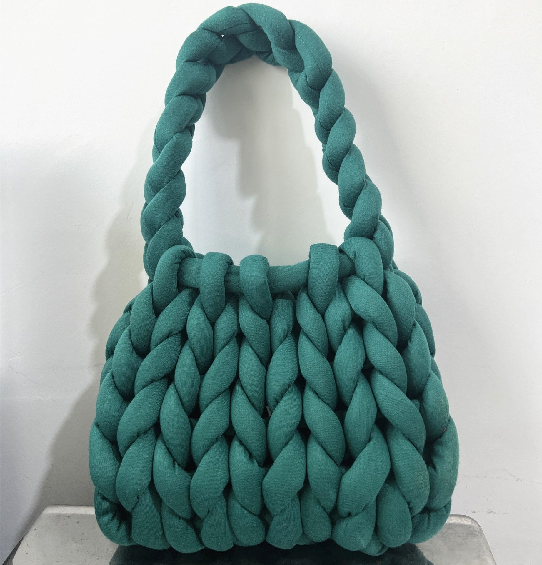 Handmade crochet straw knit woven summer bag for women from the summer collection