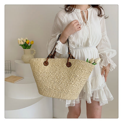 Yarns ’n Stitch Handwoven Textured Beach Tote Bag