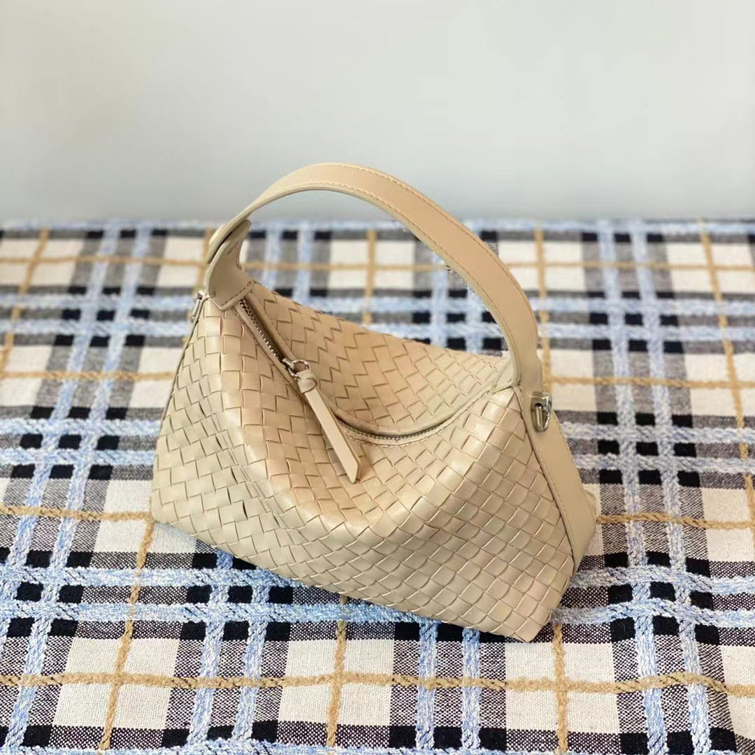 Handmade crochet straw knit woven summer bag for women from the summer collection