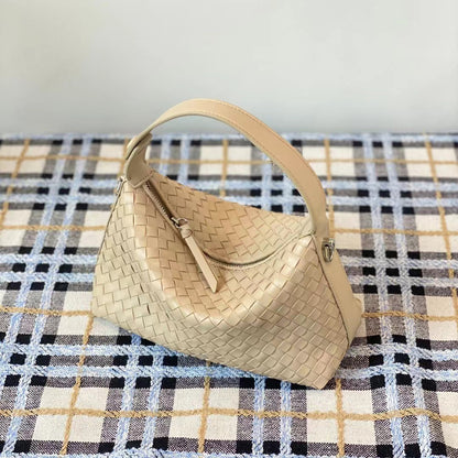 Handmade crochet straw knit woven summer bag for women from the summer collection