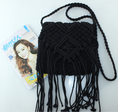 Handmade crochet straw knit woven summer bag for women from the summer collection