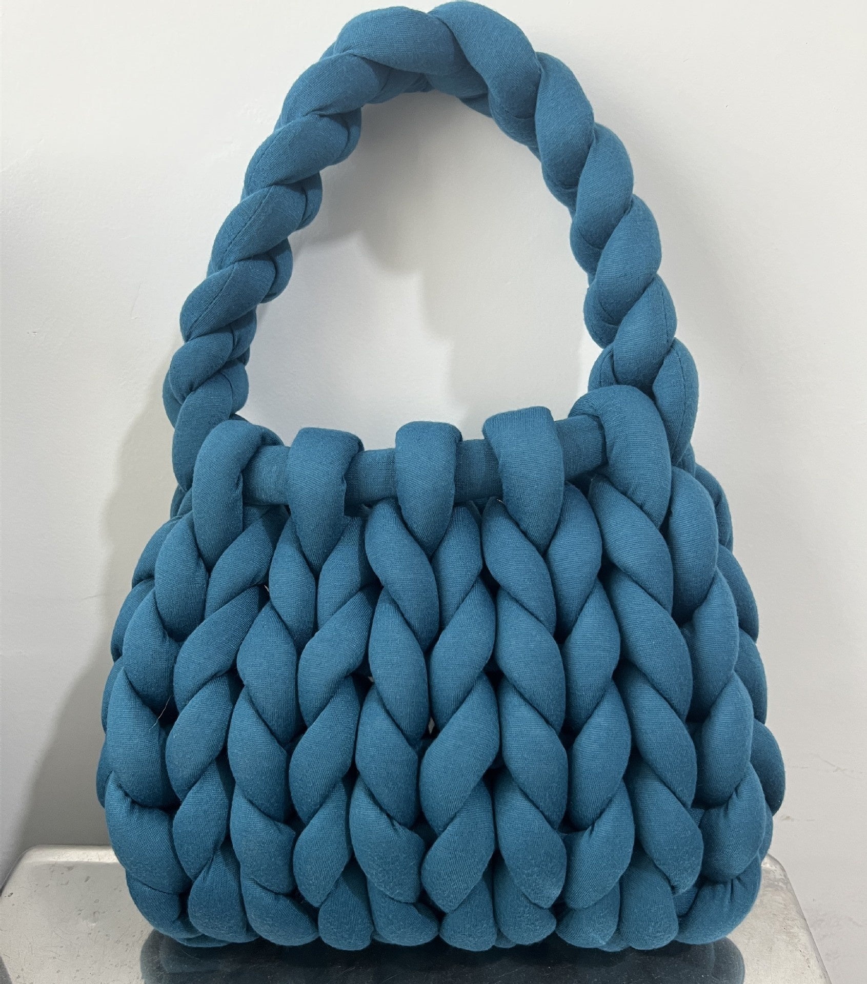 Handmade crochet straw knit woven summer bag for women from the summer collection