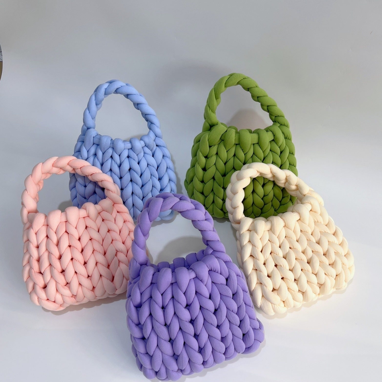 Handmade crochet straw knit woven summer bag for women from the summer collection