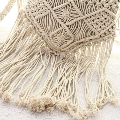 Handmade crochet straw knit woven summer bag for women from the summer collection