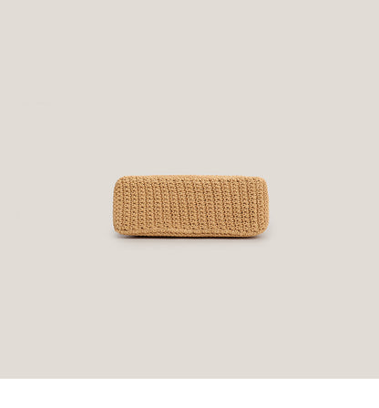 Handmade crochet straw knit woven summer bag for women from the summer collection