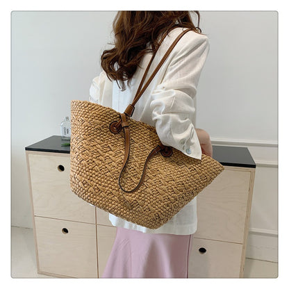Yarns ’n Stitch Handwoven Textured Beach Tote Bag