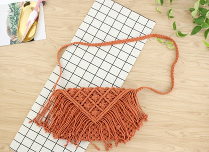 Handmade crochet straw knit woven summer bag for women from the summer collection