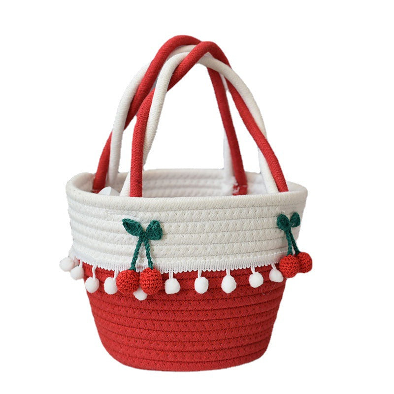 Handmade crochet straw knit woven summer bag for women from the summer collection
