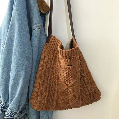 Handmade crochet straw knit woven summer bag for women from the summer collection