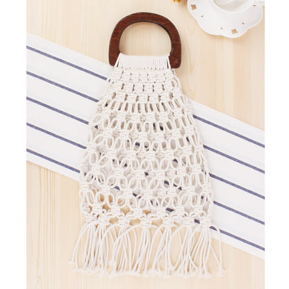 Handmade crochet straw knit woven summer bag for women from the summer collection