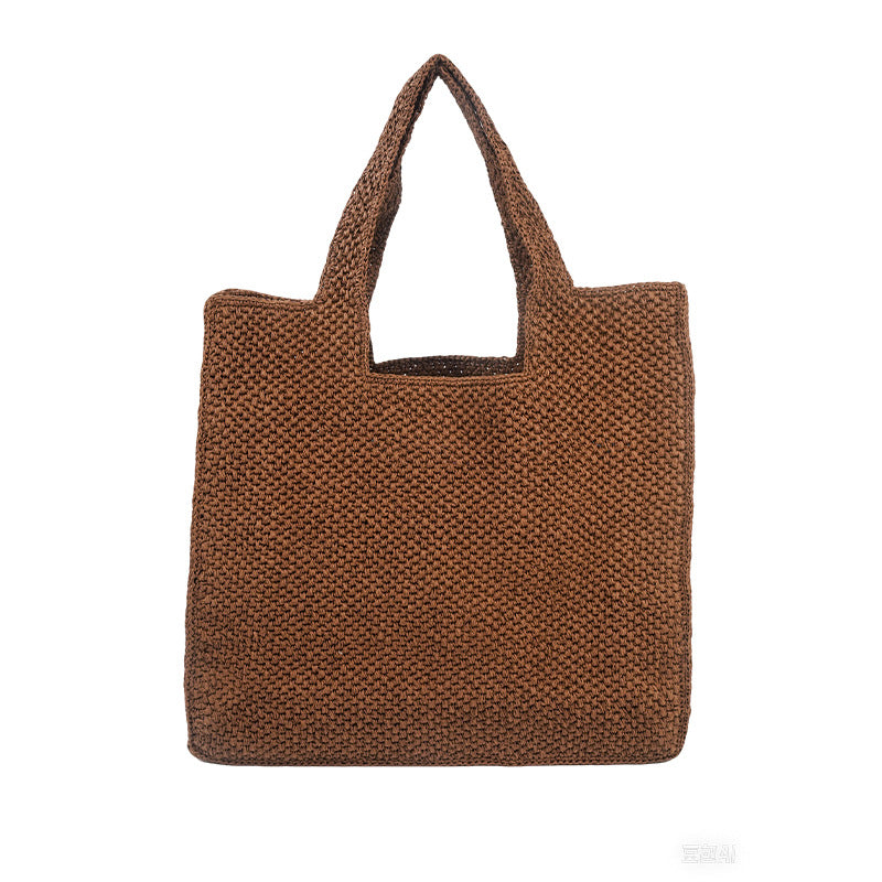 Handmade crochet straw knit woven summer bag for women from the summer collection