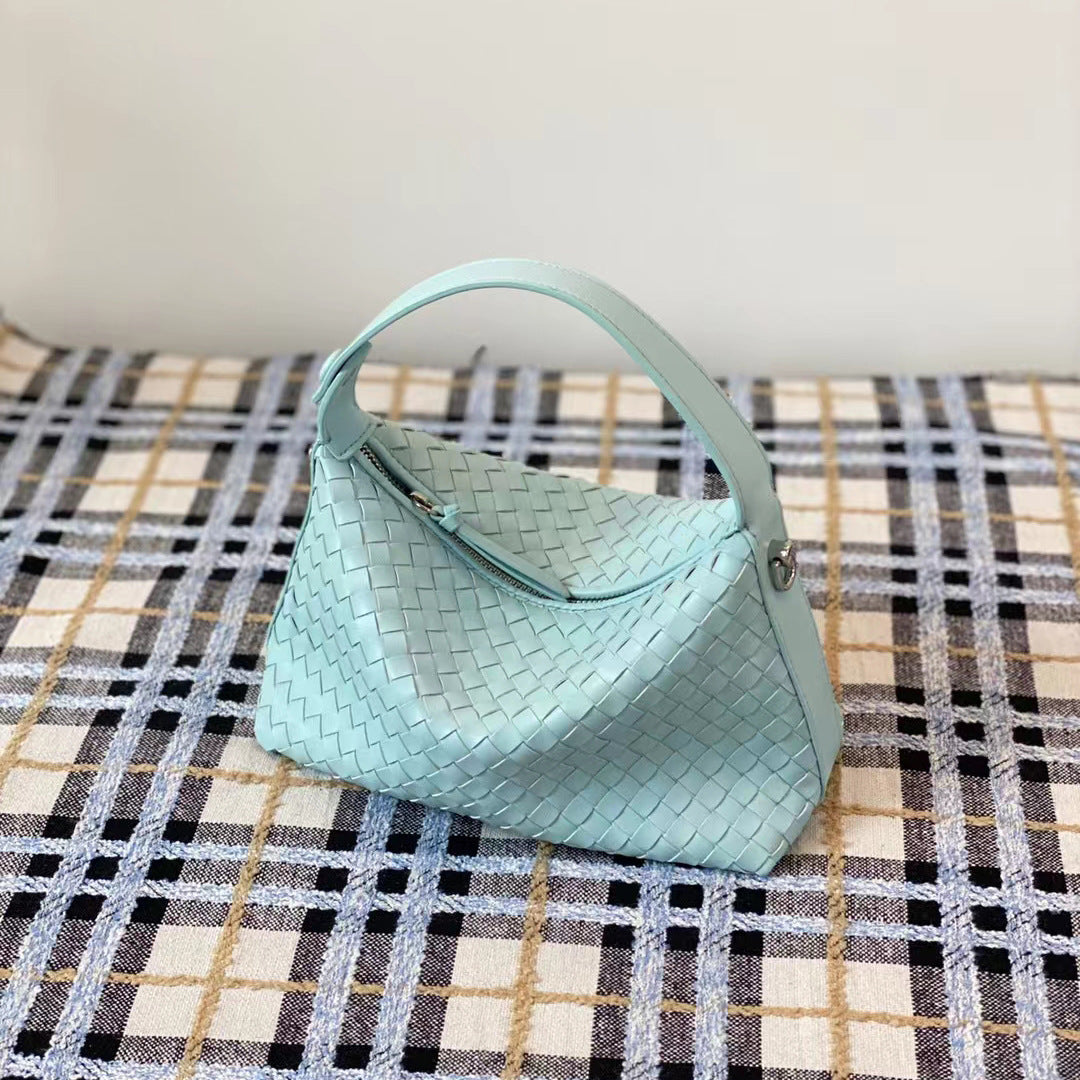 Handmade crochet straw knit woven summer bag for women from the summer collection