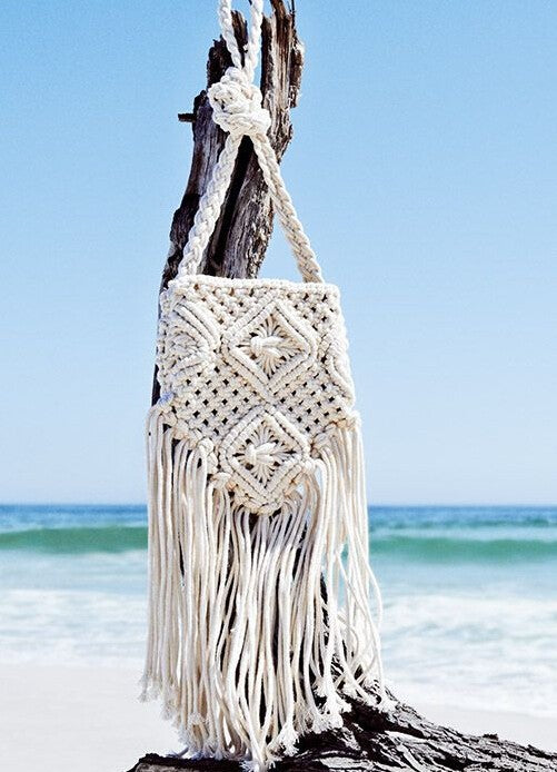 Handmade crochet straw knit woven summer bag for women from the summer collection