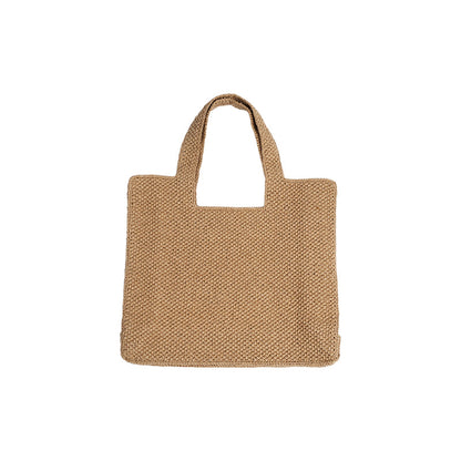 Handmade crochet straw knit woven summer bag for women from the summer collection